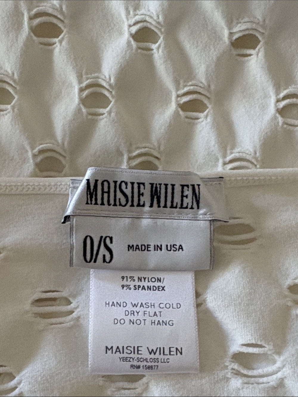 Maisie Wilen Made in Los Angeles Perforated Long Sleeve Gown Size 0/S - Picture 5 of 13